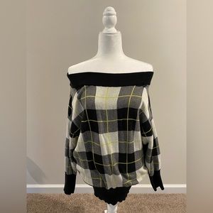 Striped Off The Shoulder Sweater